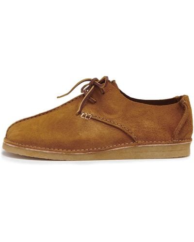 Yogi Footwear Caden Centre Seam Reverse Leather Shoe - Brown