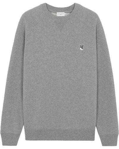 Maison Kitsuné Grey Fox Head Patch Classic Sweatshirt