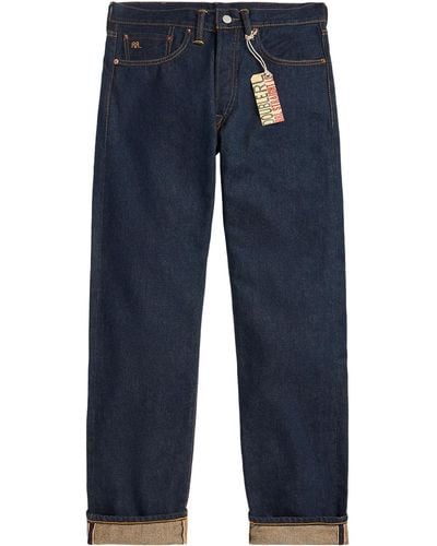 RRL Straight Fit Once-washed Selvedge Jean - Blue
