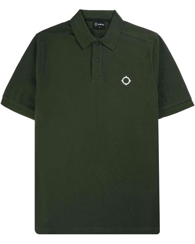 Ma Strum Short Sleeve Pique Polo Shirt - Green