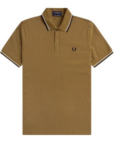 Fred Perry Fred Perry M12 Twin Tipped Polo Shirt - Green