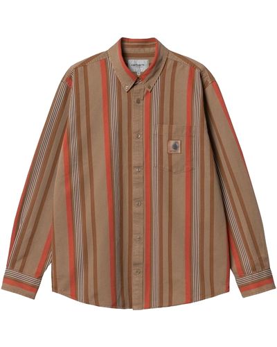 Carhartt Long Sleeve Dorado Shirt - Brown
