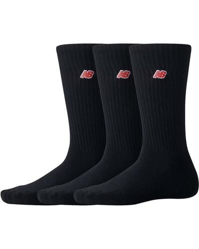 New Balance Red Patch Logo Crew 3 Pack - Black
