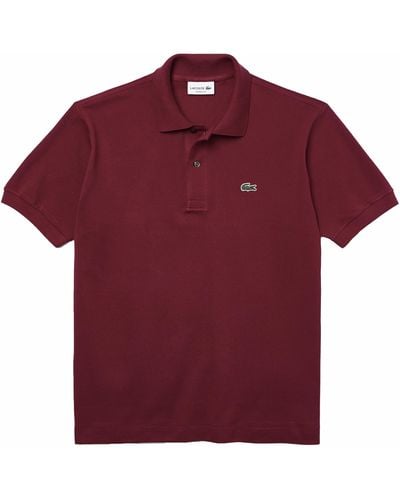 Lacoste Bordeaux L.12.12 Short Sleeved Polo Shirt L1212-476 - Red