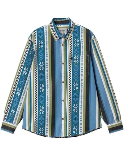 Carhartt Long Sleeve Coba Shirt - Blue