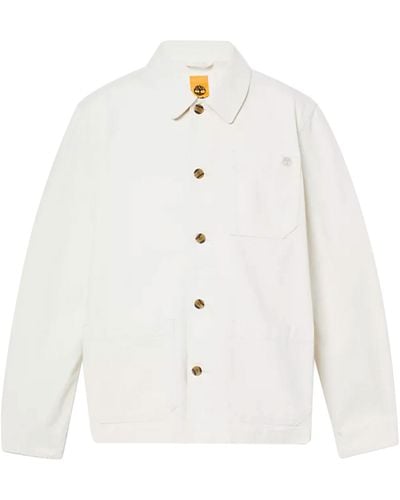 Timberland Washed Canvas Chore Jacket - White