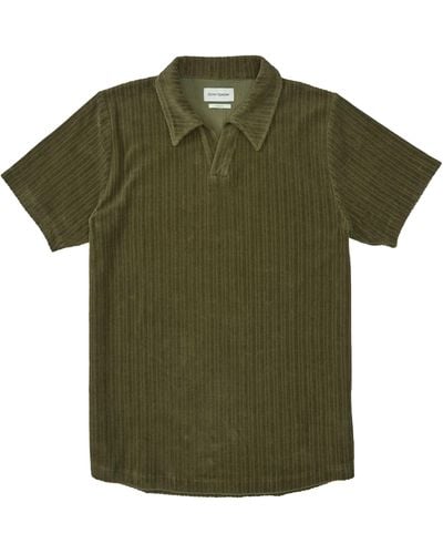 Oliver Spencer Austell Short Sleeve Polo Shirt - Green