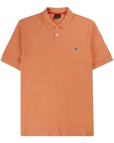 Paul Smith Zebra Logo Polo Shirt - Orange