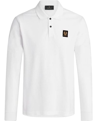 Belstaff Long Sleeve Polo Shirt - White
