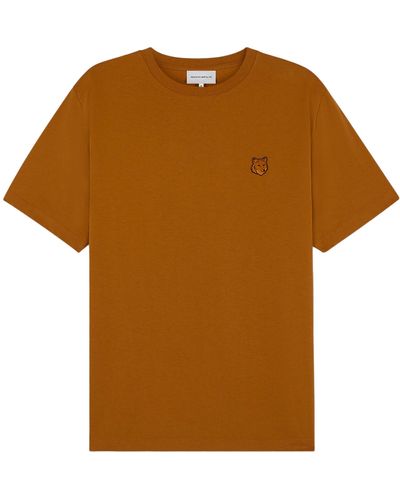 Maison Kitsuné Fox Head Patch T-shirt - Brown