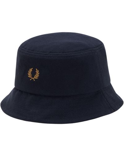 Fred Perry Classic Pique Bucket Hat - Blue