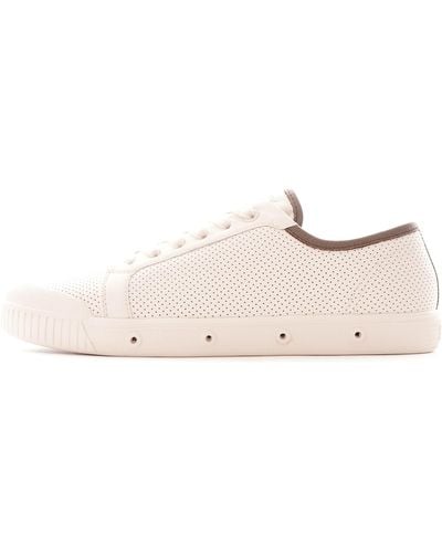 Spring Court G2 Punch Nappa Leather Shoes - Off White/brown