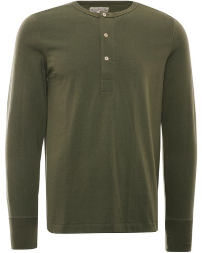 Merz B. Schwanen Henley T-shirt - Green
