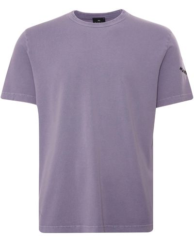 Paul Smith 'ps Happy' Organic Cotton T-shirt - Lily Pad - Purple