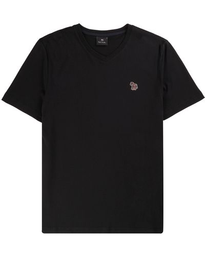Paul Smith V Neck T-shirt - Black