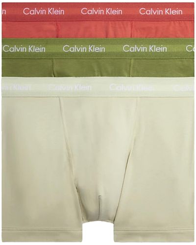 Calvin Klein Pack Cotton Stretch Boxer Shorts - Green