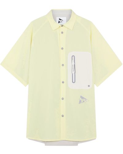 and wander X Maison Kitsune Hiking Shirt - Yellow