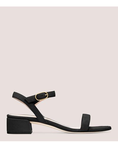 Stuart Weitzman Dancer 35 Block Sandal - Black