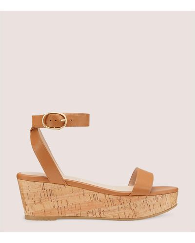 Stuart Weitzman Avenue 65 Flatform Wedge Sandal The Sw Outlet - Pink