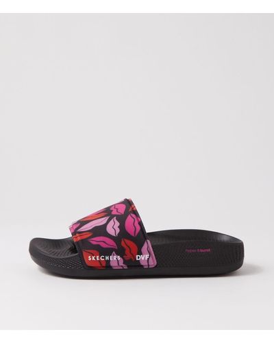 Skechers 140465 Hyper Slide Sk Black Multi Smooth Black Multi Sandals - Pink
