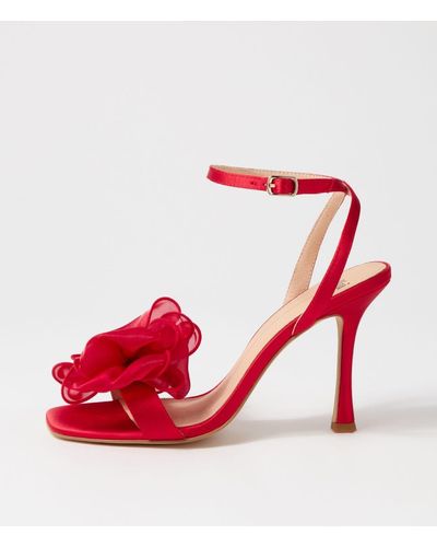MOLLINI Daphne Mo Satin Sandals - Red