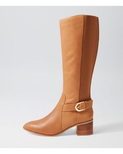 Nude Nyla Nu Leather Boots - Brown