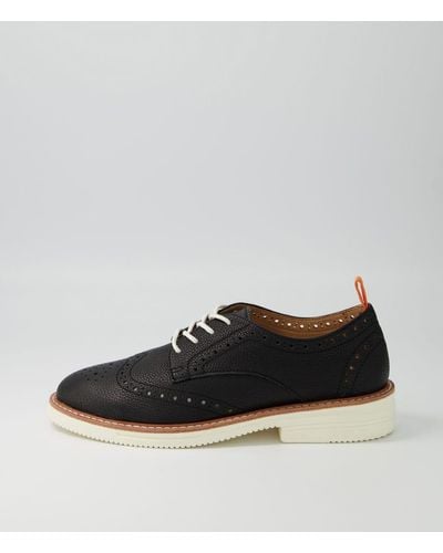 Rollie Derby Brogue Rise Rl Leather Shoes - Black