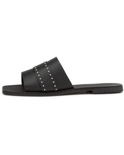 Sol Sana Dallas Slide Ss Leather Sandals - Black