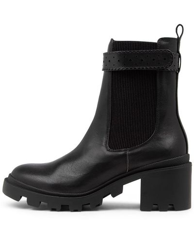 Sol Sana Dina Boot Ss Leather Boots - Black