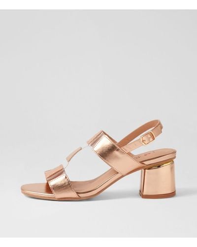 I LOVE BILLY Harmio Il Rose Gold Clear Smooth Vinylite Rose Gold Clear Sandals - Pink