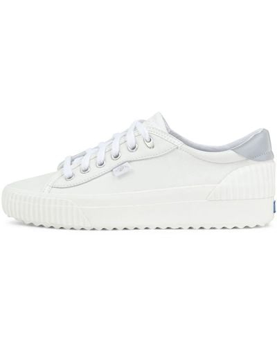 Keds Demi Trx Leather Ke White Silver Leather White Silver Trainers