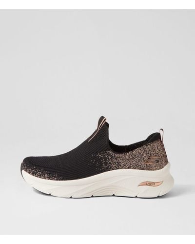 Skechers 149689 Arch Fit D'lux G D Sk Black Rose Gold Smooth Black Rose Gold Trainers - Multicolour