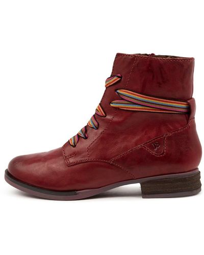 Josef Seibel Sanja 04 Js Leather Boots - Red