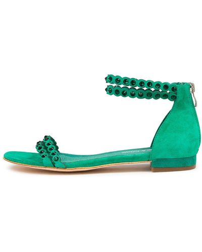 DJANGO & JULIETTE Ledlas Dj Emerald Emerald Suede Jewels Emerald Emerald Sandals - Green