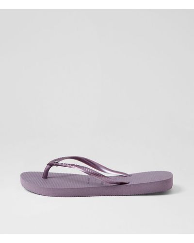 Havaianas Slim Crystal Sw Ii Hv Rubber Sandals - Purple