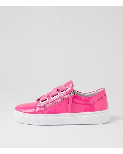 MOLLINI Obow Mo Patent Leather Trainers - Pink