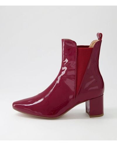Diana Ferrari Larlot Df Patent Leather Boots - Red