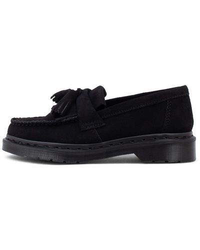 Dr. Martens Adrian Mono Tassel Loafer Dm Suede Shoes - Black