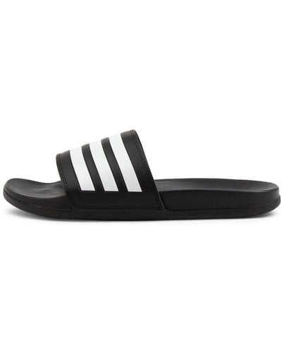 adidas Adilette Comfort W Black White Stripe Smooth Black White Stripe Sandals