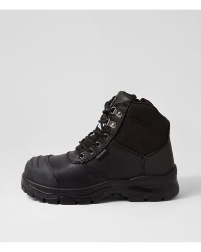Skechers 888028 Skx Work Comp Toe Sk Leather Boots - Black
