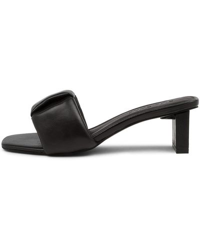 Sol Sana Desiree Heel Ss Leather Sandals - Black