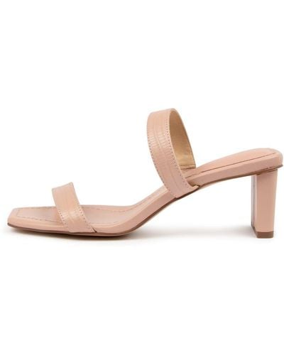 Siren Parker Si Lizard Leather Sandals - Pink