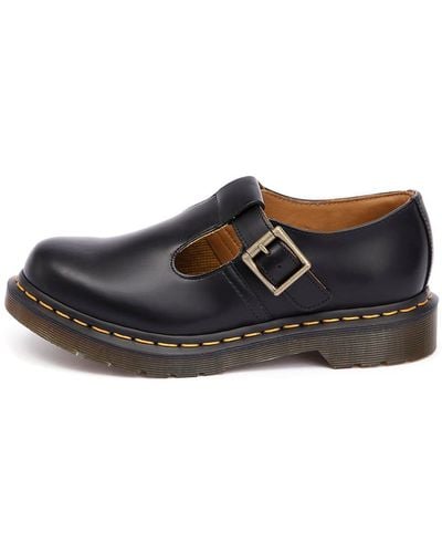 Dr. Martens Polley Mary Jane Smooth Leather Shoes - Black
