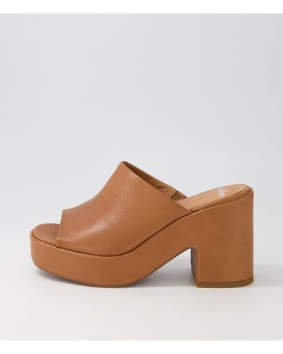 MOLLINI Cecile Mo Leather Sandals - Brown