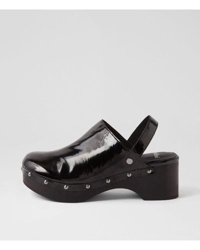 MOLLINI Gen Mo Black Black Heel Patent Leather Black Black Heel Shoes