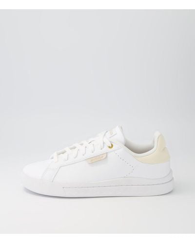 adidas Court Silk W Ad White White White Smooth Leather White White White Trainers