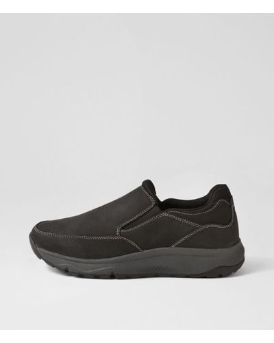 Florsheim Treadlite Slip Fl Crazyhorse Leather Shoes - Black
