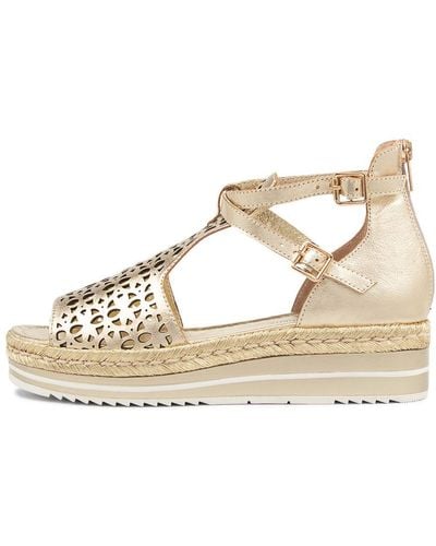 DJANGO & JULIETTE Accra Dj Pale Gold Gold Rope Leather Pale Gold Gold Rope Sandals - Metallic