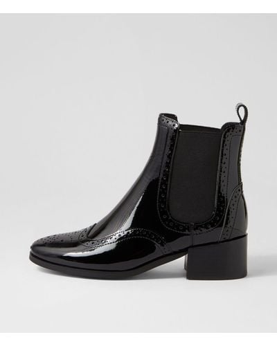 Diana Ferrari Soroton Df Black Black Heel Patent Leather Black Black Heel Boots