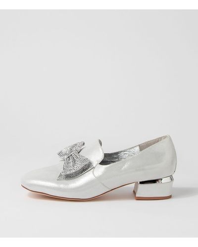 DJANGO & JULIETTE Grenada Dj Silver Shimmer Silver Leather Jewels Silver Shimmer Silver Shoes - Grey